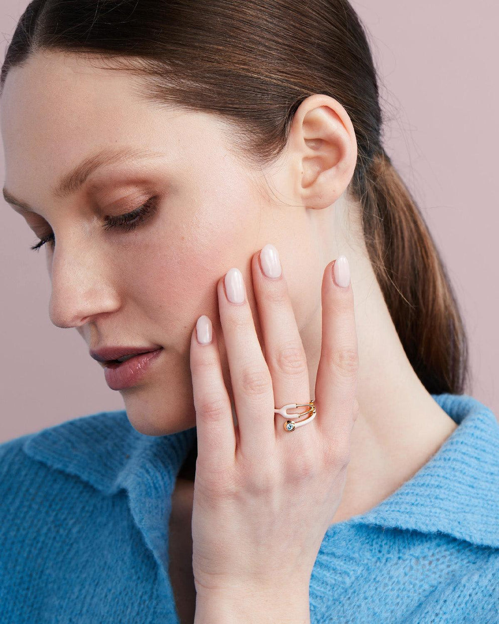 Stethoscope Enamel Ring - V Coterie